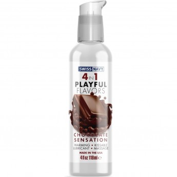 Массажный гель для тела SWISS NAVY 4 in 1 playful flavors, Chocolate Sensation, 29,5 мл Массажный гель для тела SWISS NAVY 4 in 1 playful flavors, Chocolate Sensation, 29,5 мл